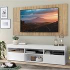 Rack com Painel e Suporte TV 65" com 2 portas Londres Multimóveis Branco/Rustic