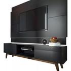 Rack Com Painel Imcal Classic 1.8 Preto Fosco Com 2 Gavetas 73647-11847