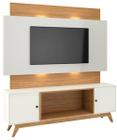 Rack com Painel Munique com Led 1,80 MT cor Off White com Freijo - 51627 - Sun House