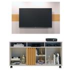 Rack com Painel para TV Viena Off White e Cinamomo - Valdemoveis