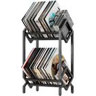 Rack de Armazenamento de Vinil BOEASTER - Capacidade para 160-200 LPs - Preto Fosco