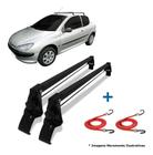 Rack de Teto Bagageiro + 2 Elásticos Peugeot 2 Portas 206/207