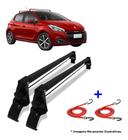 Rack de Teto Bagageiro + 2 Elásticos Peugeot 208 Ano 13/19