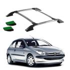 Rack de Teto Peugeot 206 1999 a 2008 Cromado Colado - Track