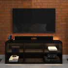 Rack Estante Bancada Gamer Geek Preto Com Led Incluso - E-LED BRASIL