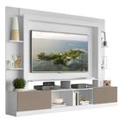 Rack Estante c/ Painel TV 65" e 2 portas Oslo Multimóveis Branco/Lacca Fumê