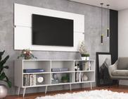 Rack Estante Retrô C/ Painel Branco P/ TV Até 55 Polegadas