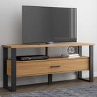 Rack Industrial 140cm com 1 Gaveta  Freijo Preto Fosco Pradel