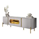 Rack Juquehy TV 75 Polegadas com 4 Portas e Pés Em Aço