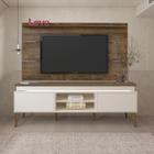 Rack Lumina com Painel Slim p/ TV até 75" com 2 Portas Pinho/Off White - Artely