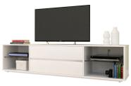 Rack Mogeiro 2 Gavetas cor Laca Branco 200 cm - 58357