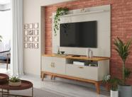 Rack + Painel SI Estilo Retrô 1.40m Para TV Até 55'' Polegadas Cor Off White / Cinamomo - PT