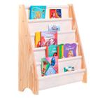 Rack Para Livros Infantil, Standbook Montessoriano 5 Bolsos - Curumim Kidsroom