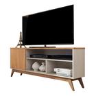 Rack para TV 55" Retro Sala Apartamento Pequeno Malbec Wood Giga Moveis