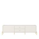 Buffet Jasper 184 cm - Off White Fosco c/ Dourado - Homedock em