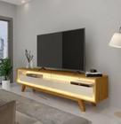 Rack para TV até 85 Polegadas com LED e Pés Madeira Maciça 172,5cm 100% MDF Requinte