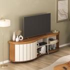 Rack Para TV Sirius Carvalho Off White Menta - Mais de Casa