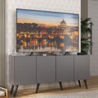 Rack Retrô para TV até 50 Polegadas com 4 Portas Multimóveis MP1071