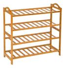 Rack Sapateira Vertical Bambu Porta Sapatos 4 Prateleiras