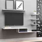 Rack Suspenso Em Mdf Com Nichos Decorativo R10 Para Sala Tv de 24 até 55 polegadas - jhas mdf