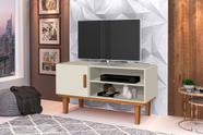 Rack TV Denver Com Nichos e 1 Porta OffWhite/Canela