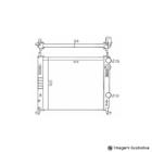 Radiador Palio / Siena / Strada 1.6 16V Fire / 1.8 com / sem Ar ( 01 &gt ) / Idea 1.4 / 1.8 com Ar ( 06 &gt ) Def. Encaixe com / sem Ar / Manual / A