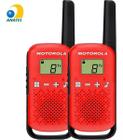 Rádio Comunicador Motorola Talkabout T110br 25km Vermelho E Preto 2 Unidades