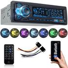 Radio de carro MP3 FM bluetooth Aparelho de som 7 Cores muda de cor 2 ent. USB LEY-1854A