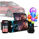 Radio Dvd Bluetooth Mp5 Usb 1din Espelhamento Vw Space Cross