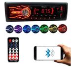 Rádio Mp3 Automotivo Carro Bluetooth 2X Usb 4X50Wrms 7 Cores - First-option