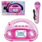 Radio musical infantil com microfone + luz pop star