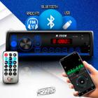 Rádio Player Automotivo Bluetooth USB AUX Leitor MP3 HTECH C/ Controle