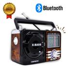 Radio Portatil Am e fm A Pilha Retro Vintage Antigo Recarregavel Com Bluettoth e Usb