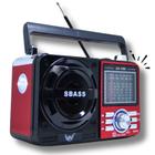 Radio Portatil Am e fm A Pilha Retro Vintage Antigo Recarregavel Com Bluettoth e Usb