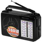 Radio Portatil AM/FM/SW Megastar RA-38 300 Watts P.M.P.O Bivolt - Preto - Mega Star