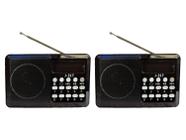 Rádio Portátil Digital Wireless Usb Antena Bluetooth Preto