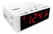 Rádio Relógio Digital Despertador Bluetooth Lelong LE-674 Branco