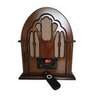 Rádio Retro Antigo Capelinha De Madeira Bluetooth Decoração Vintage