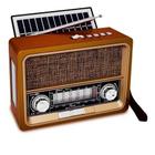 Radio Retro Bluetooth USB Sd Am Fm Recarregável Placa Solar Lanterna - Xtrad