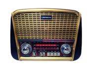 Radio Retro c/ Bluetooth USB aAUX FM AM SW Cartão + Lanterna - VIP