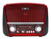 Rádio Retro Portátil Inova Rad-8391 Vermelho