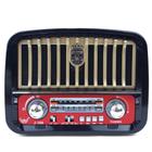 Radio Retro Vintage Am Fm Sd Usb Recarregável Lanterna J-108 - Altomex