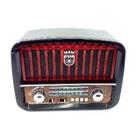 Radio Retro Vintage Bluetooth Am/ Fm USB/ SD/ Bivolt Vermelho - Xtrad