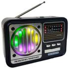 Rádio Retro Vintage Bluetooth Antigo Am Fm Sd Mp3 Led Mini