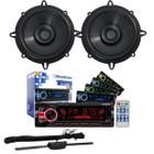 Rádio Roadstar Rs2751 + 2 Alto Falantes 5 Pole 100w + Antena