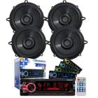 Rádio Roadstar RS2751 BT/2 USB/SD/FM/Auxiliar + 4 Alto Falantes 5 Bomber 200w