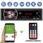 Radio Som Automotivo Sem Toca Cd Mp3 Player Bluetooth Usb + Controle