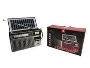 Rádio Vintage Solar Caixinha Portátil Am Fm Lanterna Led