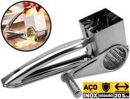 Ralador De Queijo Aço Inox Cozinha Manual Chocolate Nozes Clink CK3454