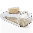 Ralador de queijo inox com dispenserCaixa De Cortador De Moinho De Queijo 2 Lâminas De Lados Cortador De Legumes Cortad - RALADOR COM RECIPIENTE